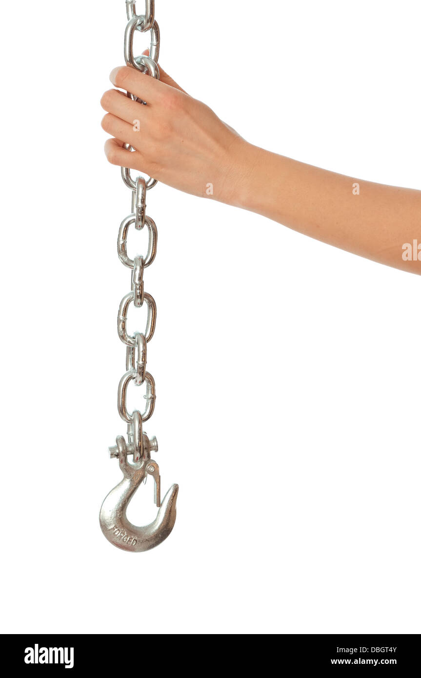 chain with a hook Stock Photo Alamy
