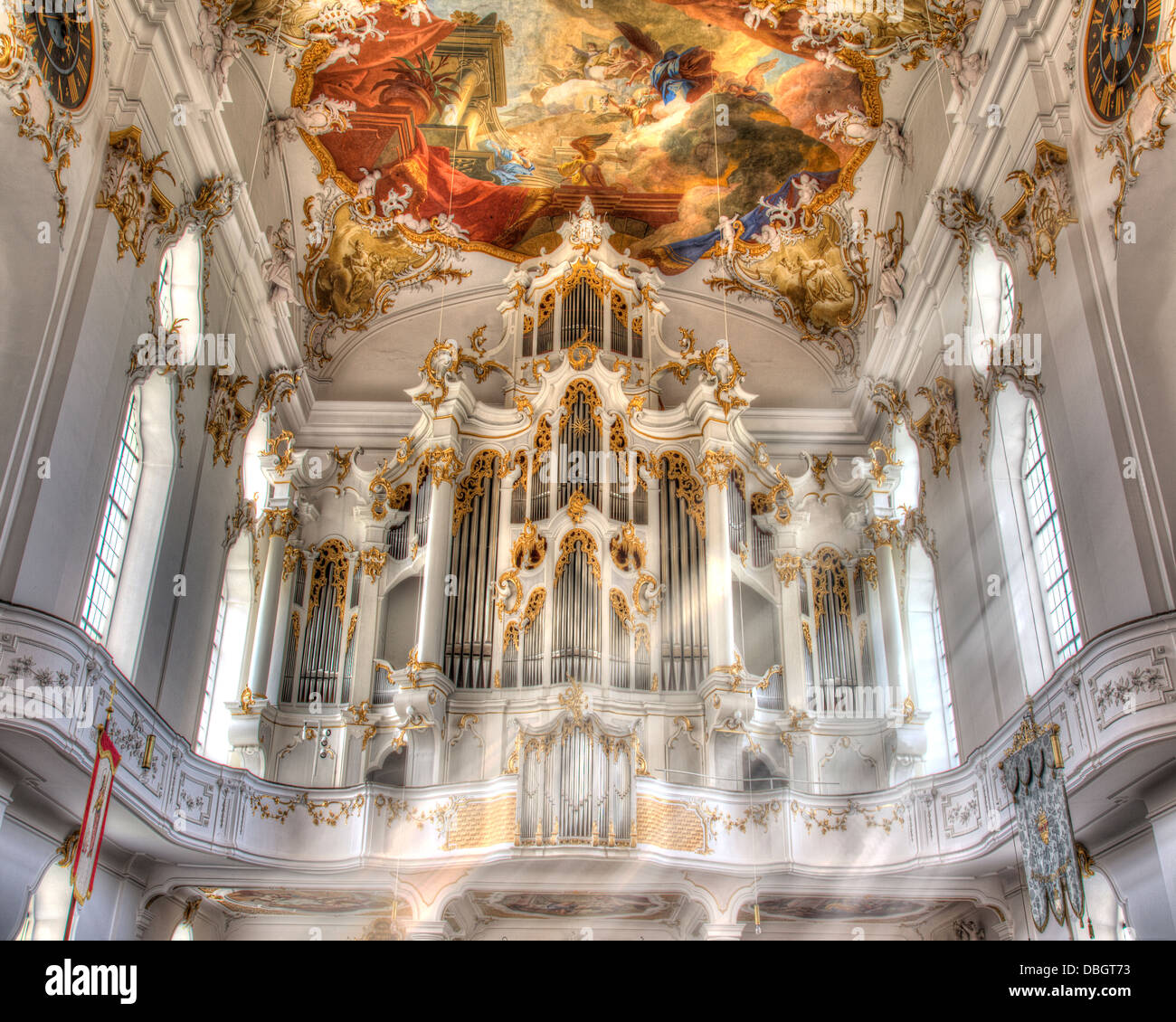 DE - BAVARIA: Baroque Roggenburg Monastery Stock Photo