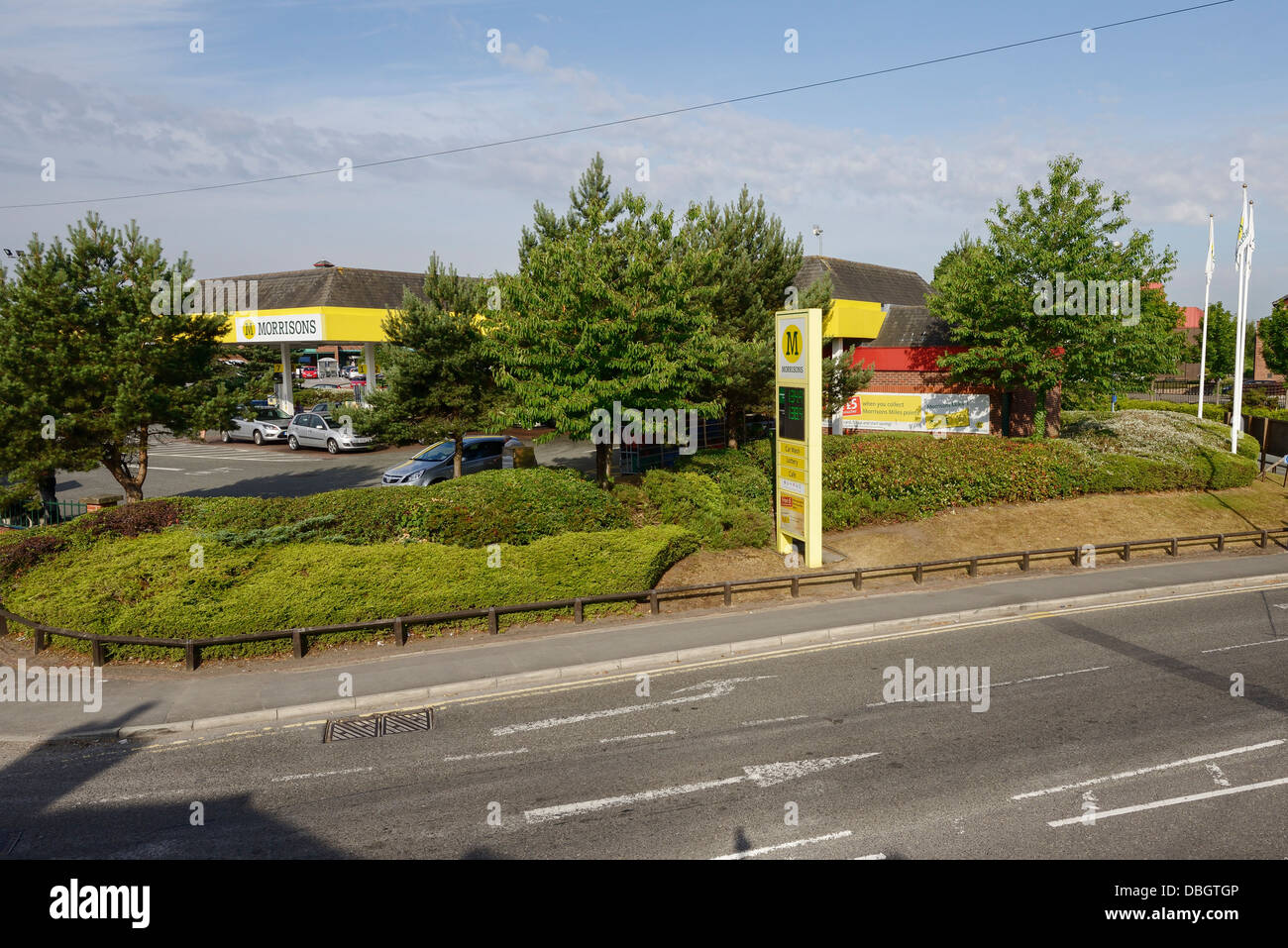 Morrisons petrol station in Stockton Heath Warrington UK Stock Photo