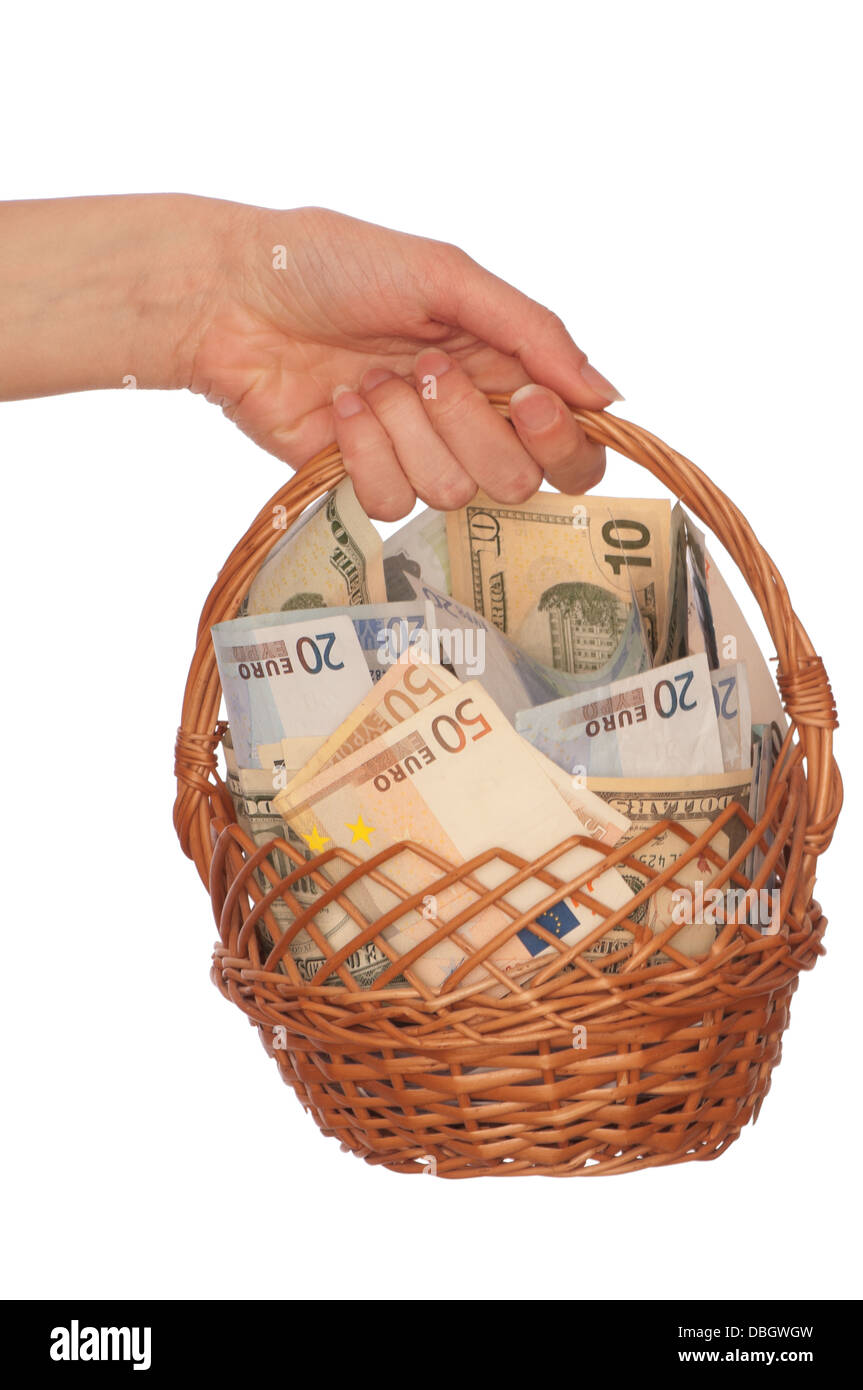 dual currency basket Stock Photo Alamy