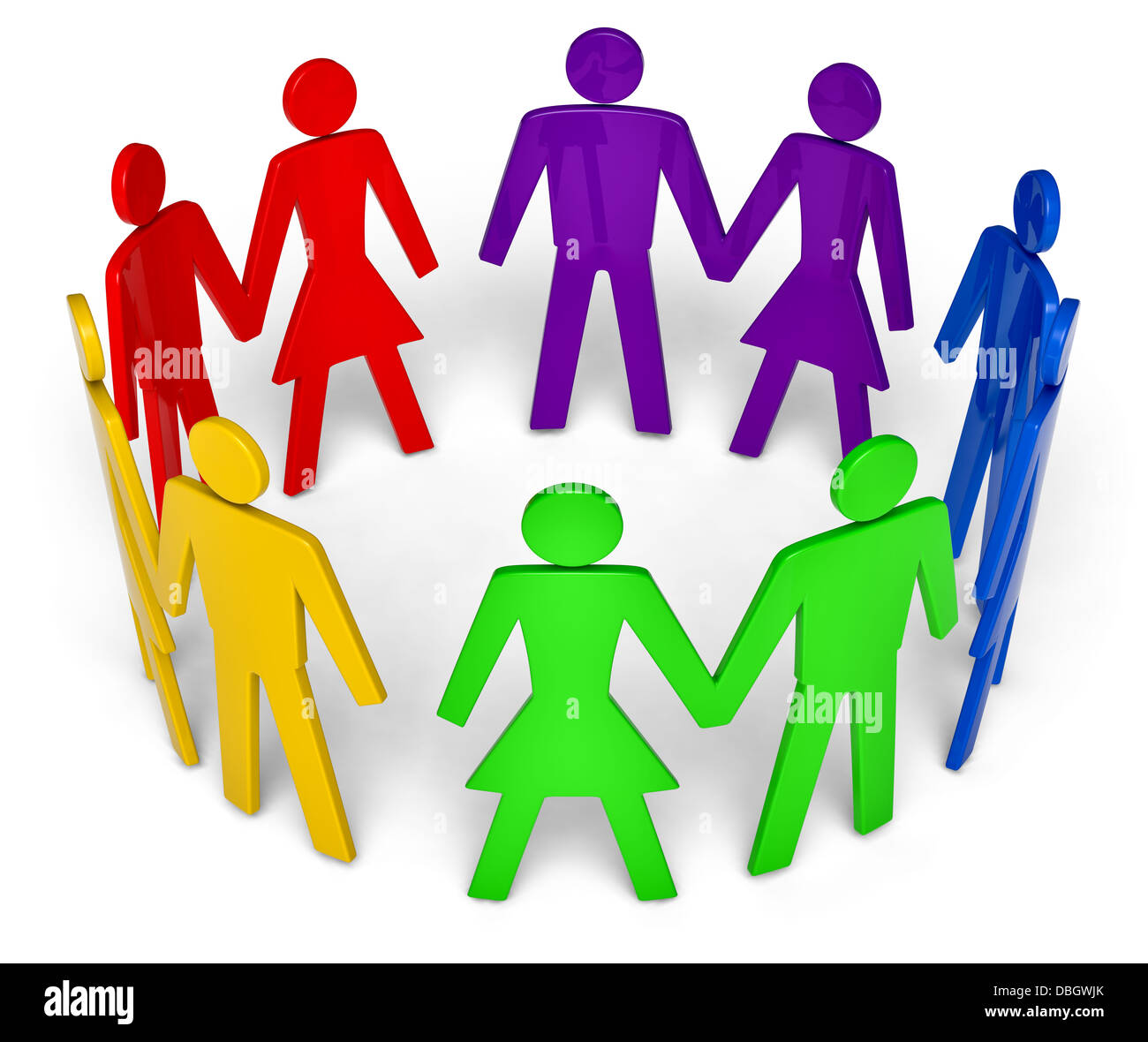 figures of peoples arranged in the circle Stock Photo - Alamy