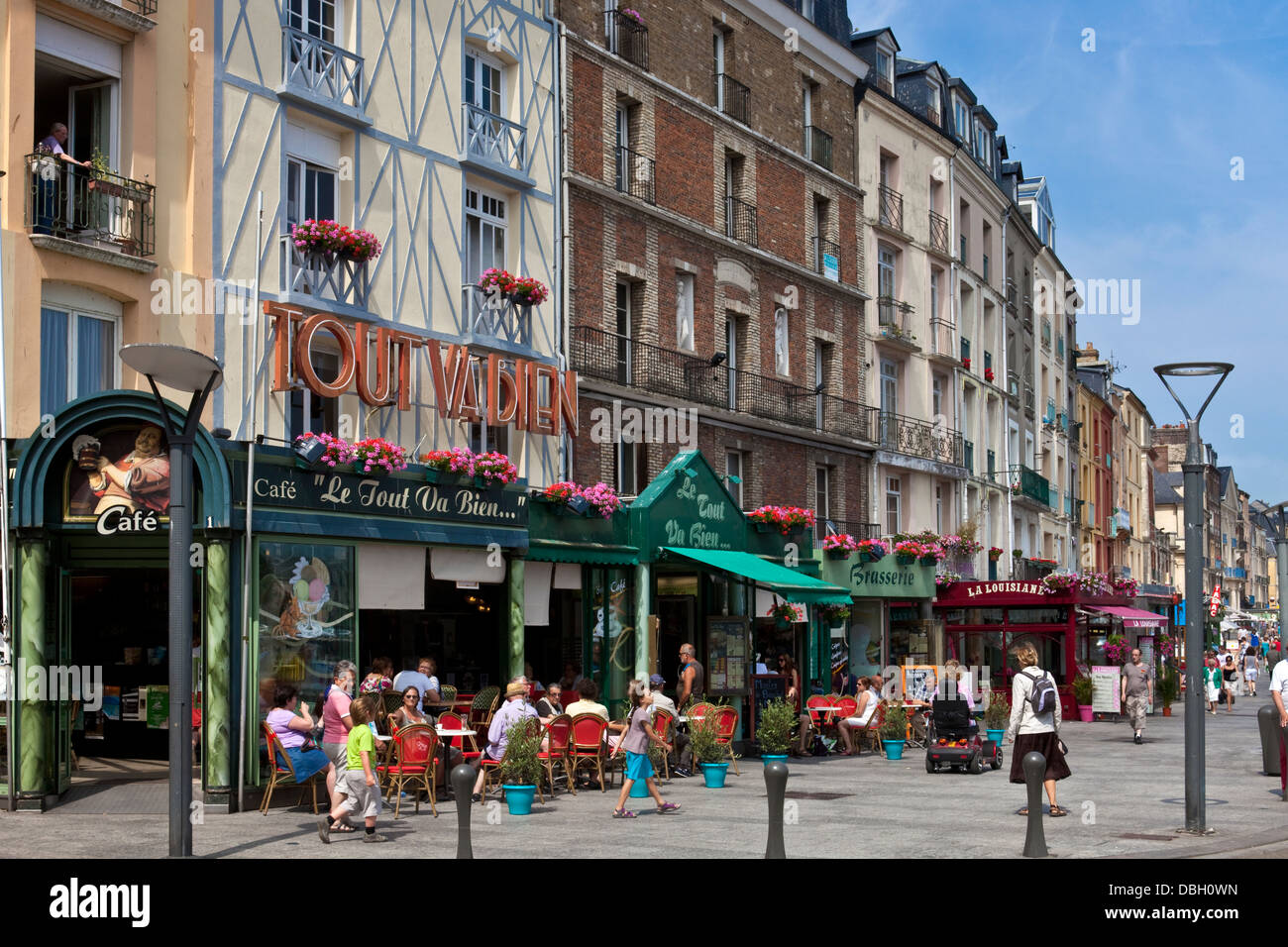 Cafes and Restaurants, Dieppe, Normandy, France Stock Photo, Royalty ...