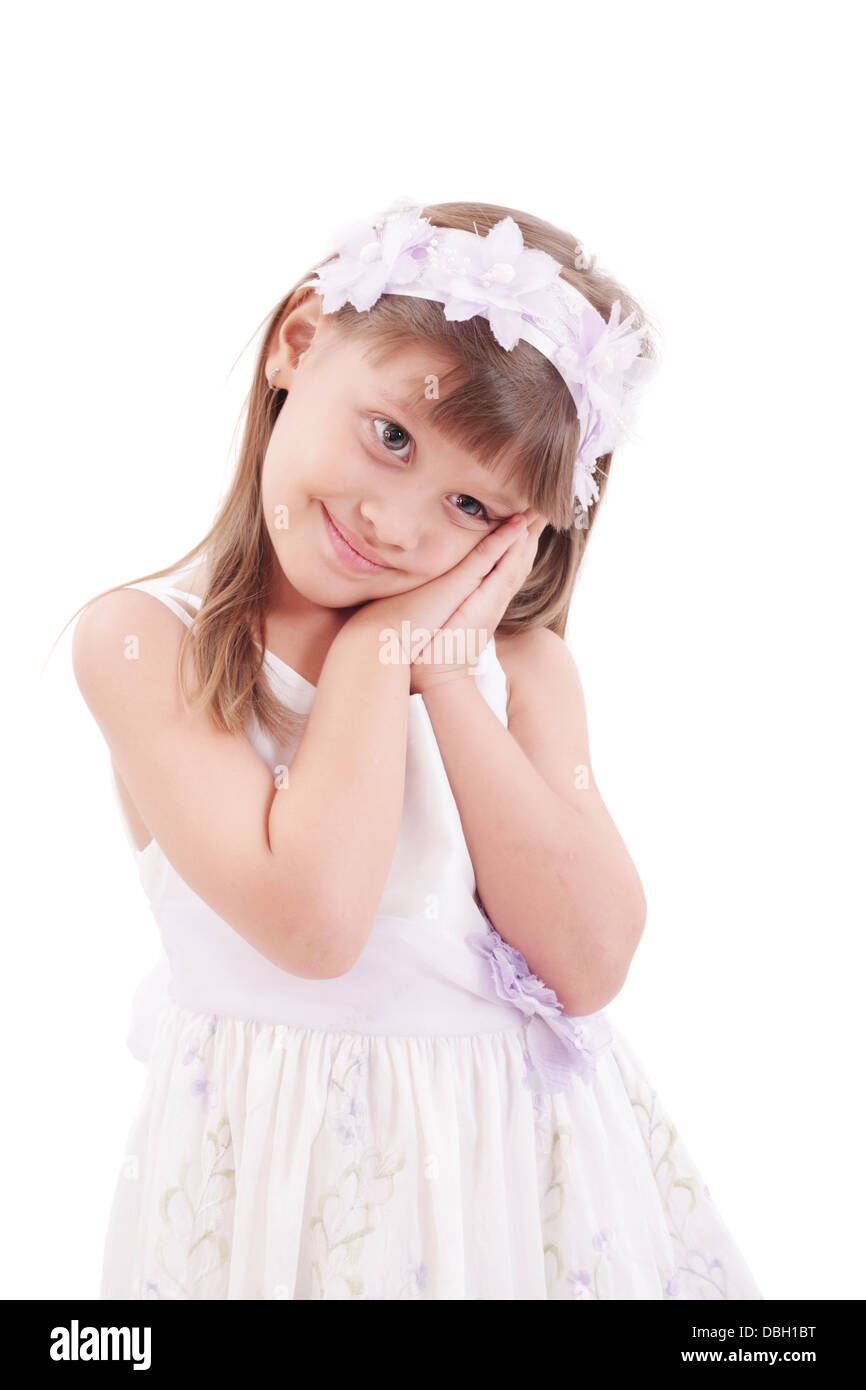 Portrait of cute smiling little girl Stock Photo - Alamy