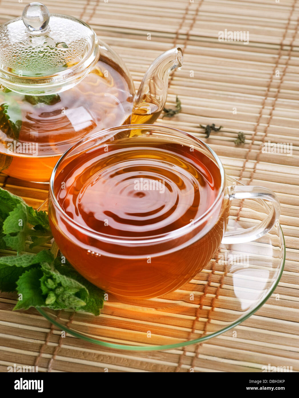 Healthy Tea With Mint Stock Photo - Alamy