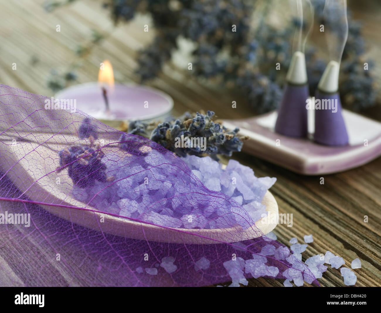Lavender Spa Treatment Stock Photo Alamy