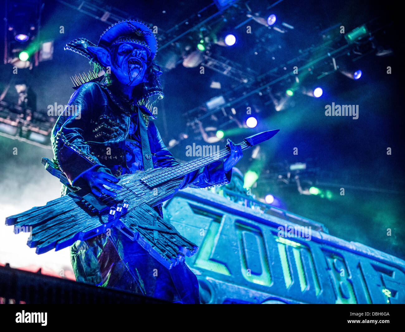 Heavy Metal horror band Rob Zombie performing live at Mayhem Fest 2013