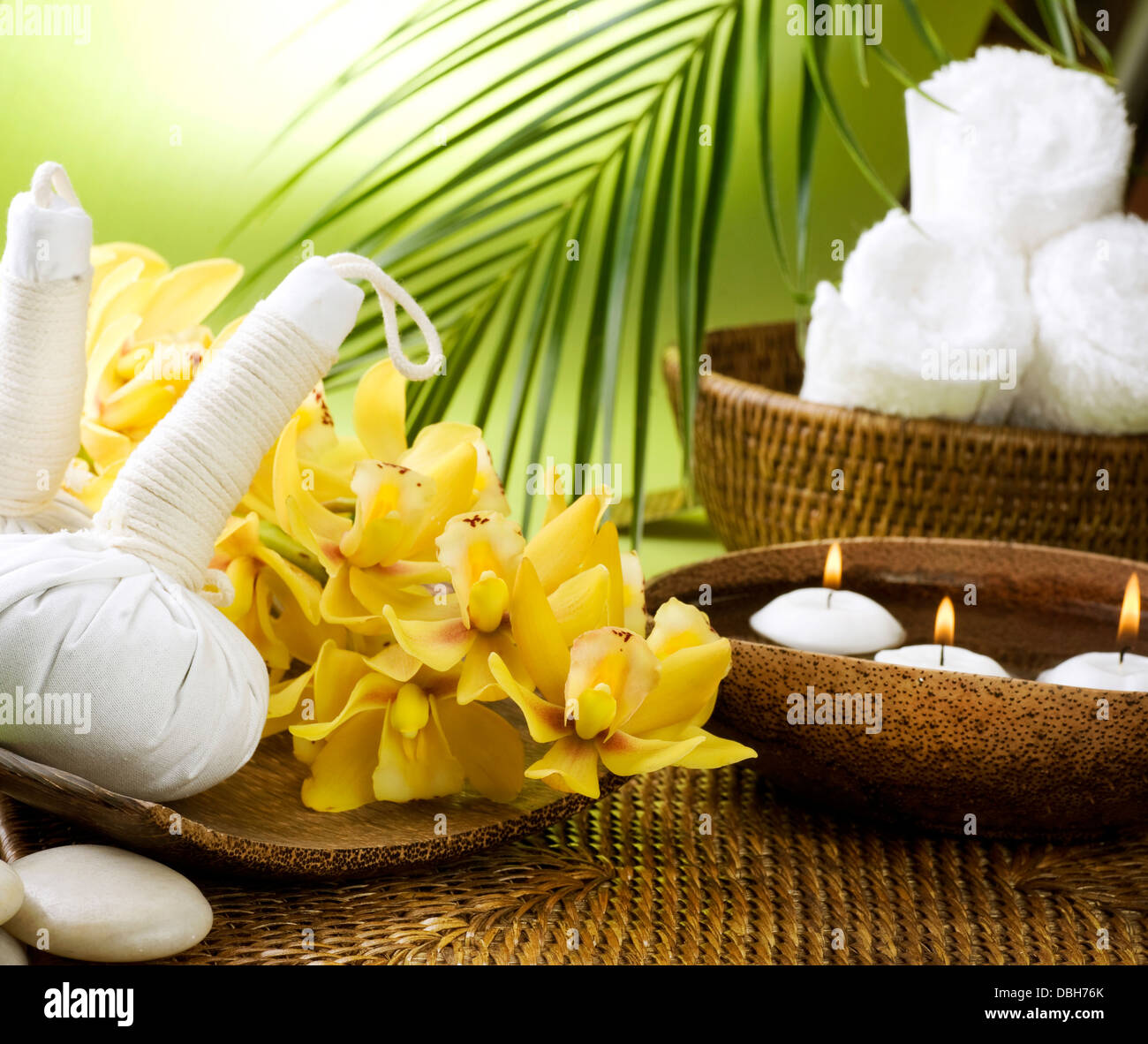 Spa Settings. Thai Massage Stock Photo