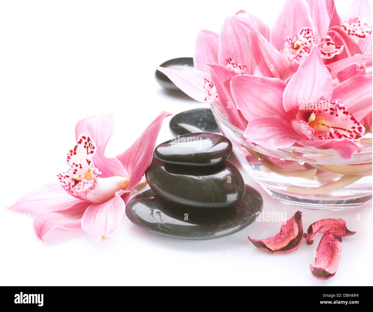 Spa Stone Massage Stock Photo Alamy