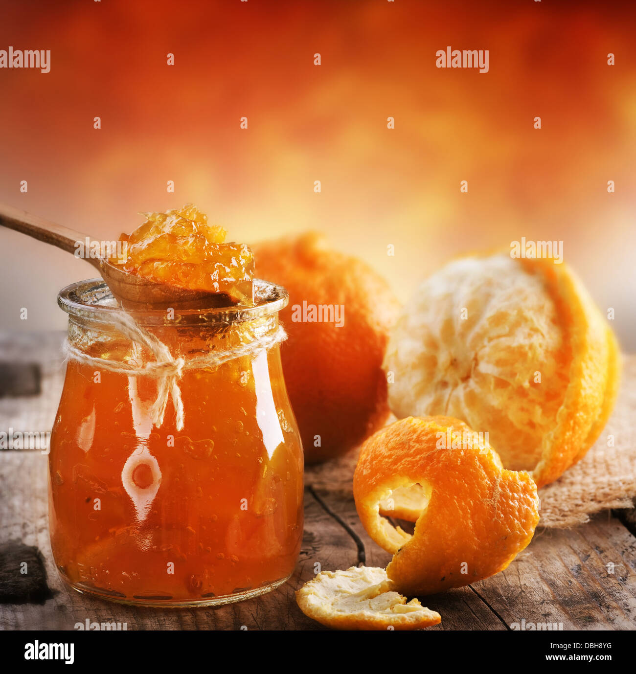 Orange homemade jam Stock Photo Alamy