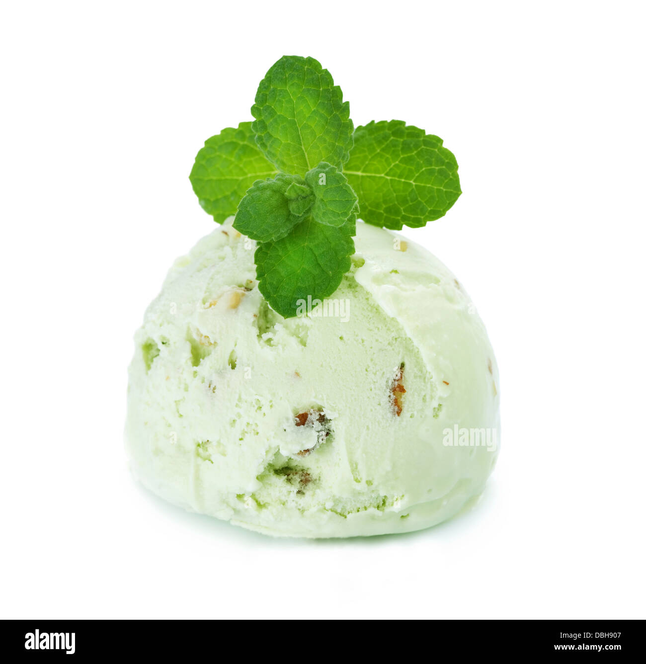 Pistachio Ice Cream Scoop Stock Photo Alamy