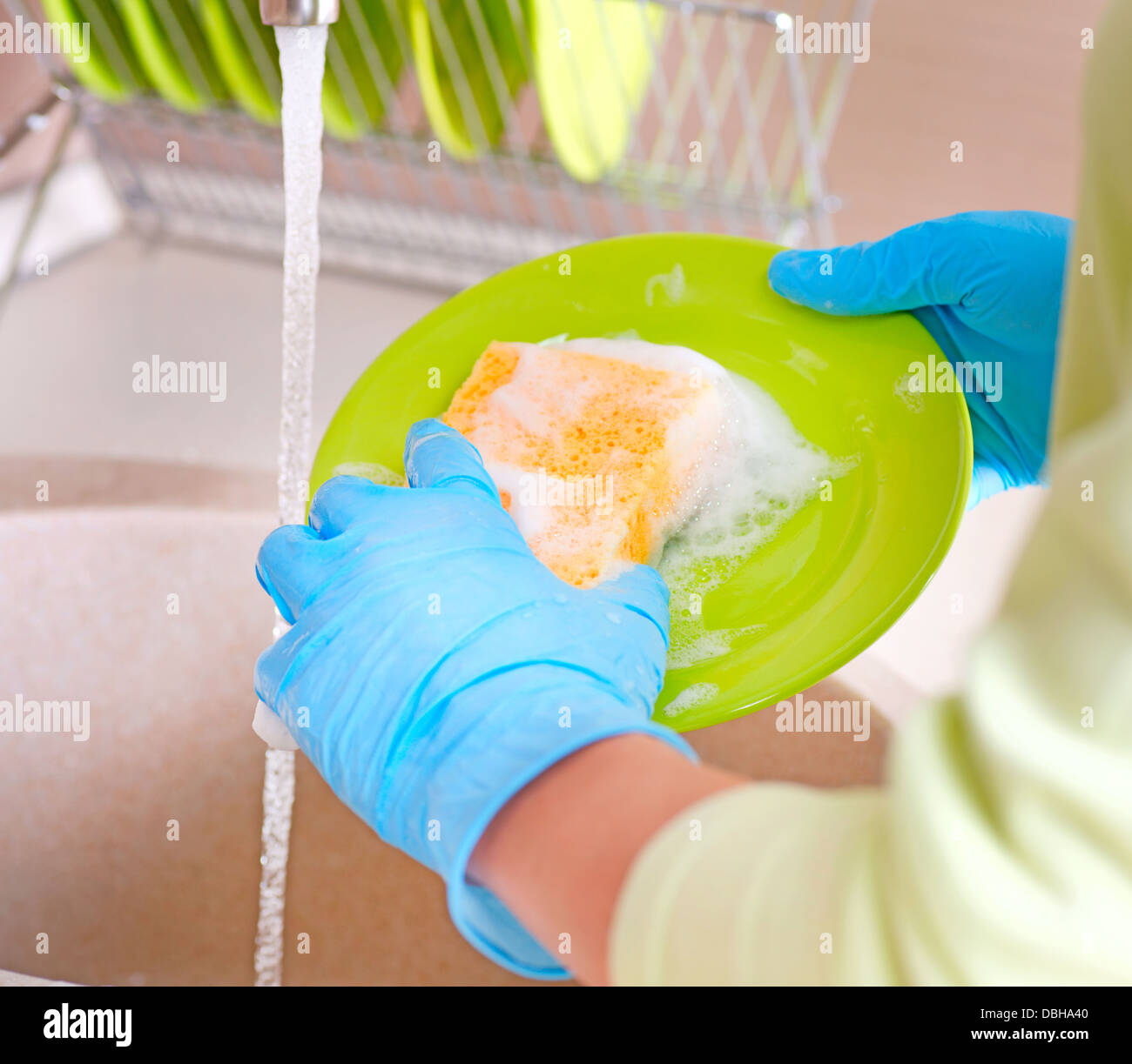 Dishwashing Process. Dish Washing Stock Photo - Alamy