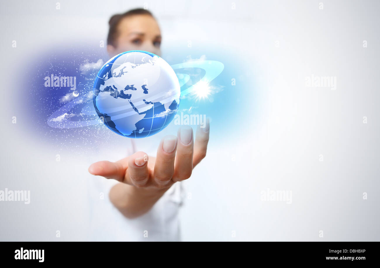 Human hand holding our planet earth Stock Photo - Alamy
