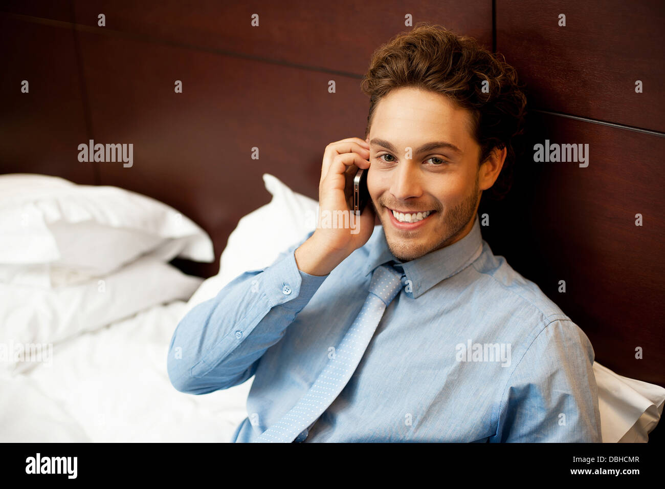 Hey Baby I Am Back From Work How Was Your Day Stock Photo Alamy
