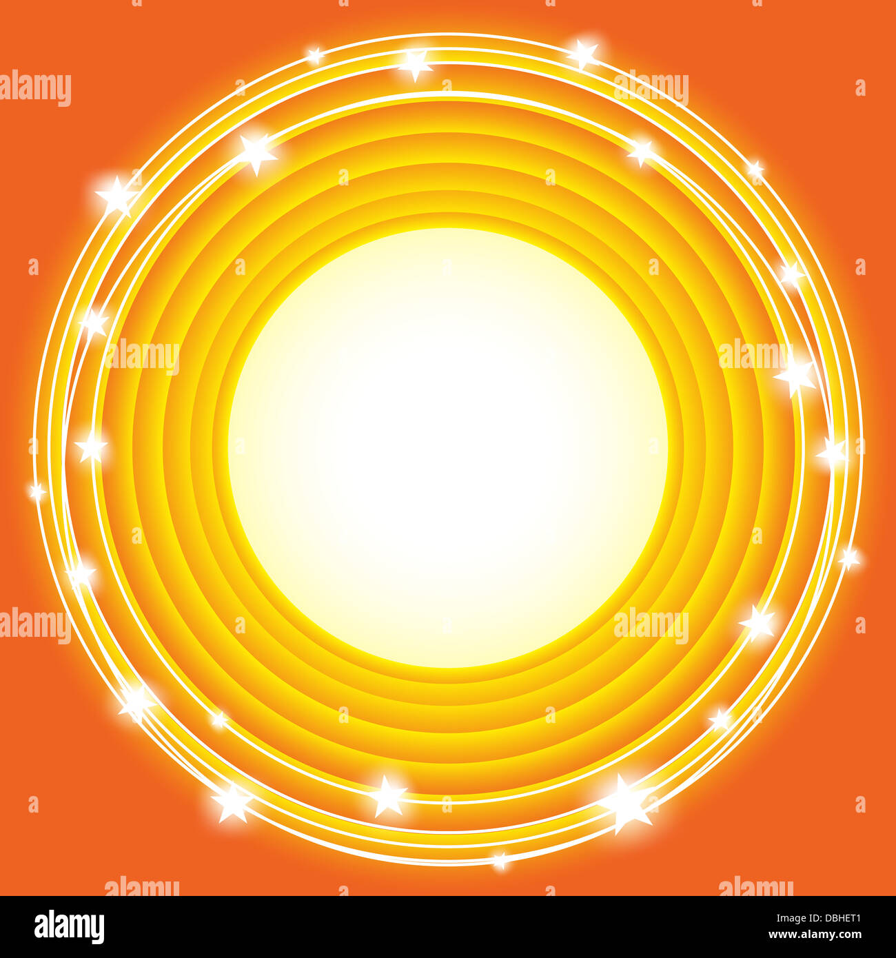 orange background with circles and stars Stock Photo - Alamy