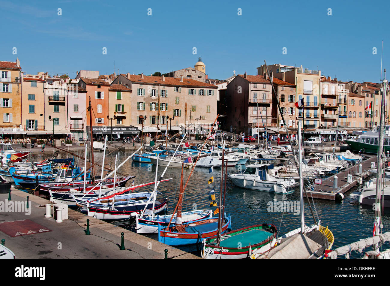 France Saint St Tropez Old Harbor Port French Riviera Stock Photo - Alamy