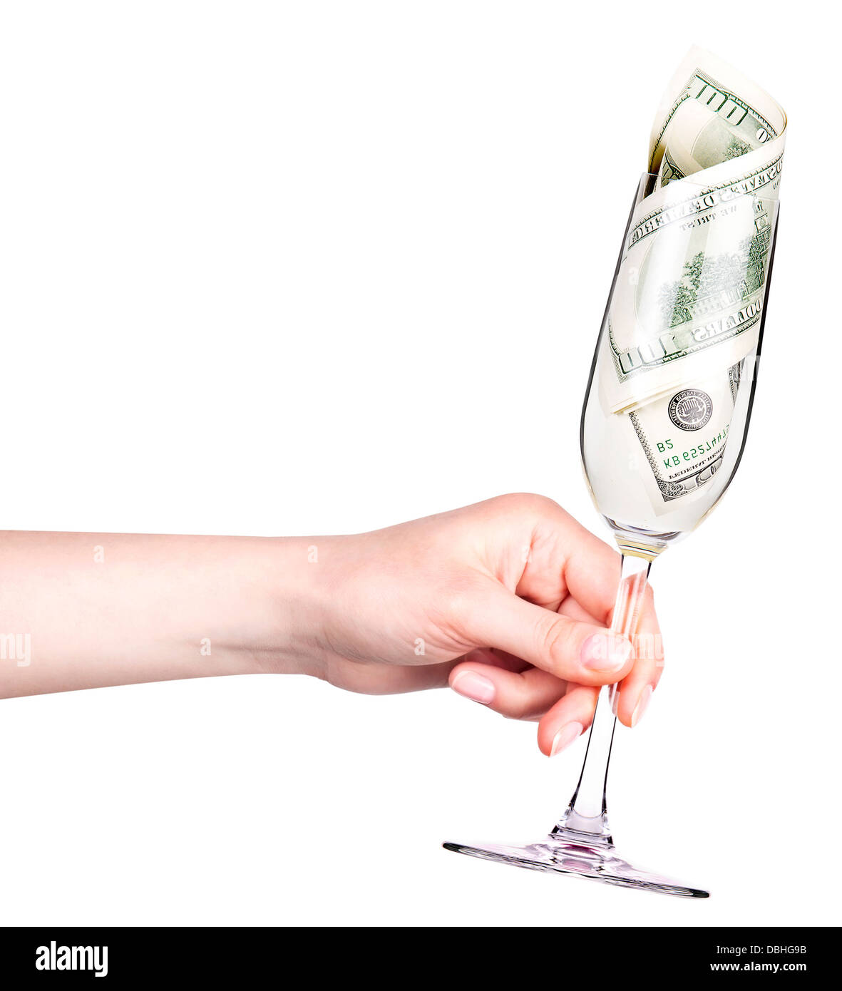 money Cocktail business concept toast isolated Stock Photo - Alamy
