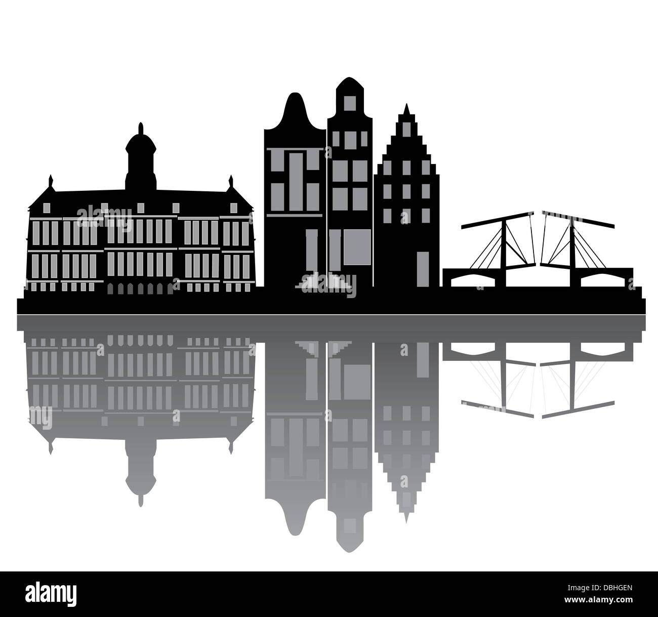 amsterdam skyline Stock Photo