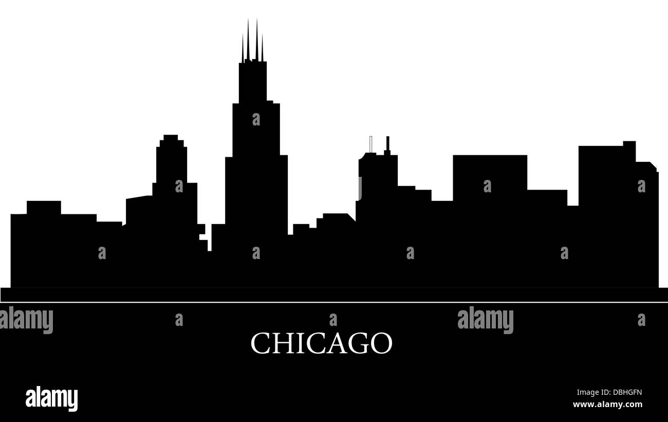Chicago skyline illustration hi-res stock photography and images - Alamy