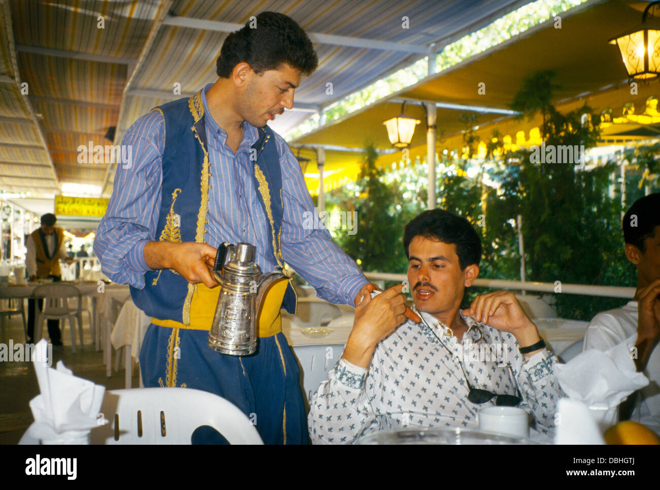 Nabeh Mar Sarkis Lebanon Man Serving Arabic Coffee by Litani River