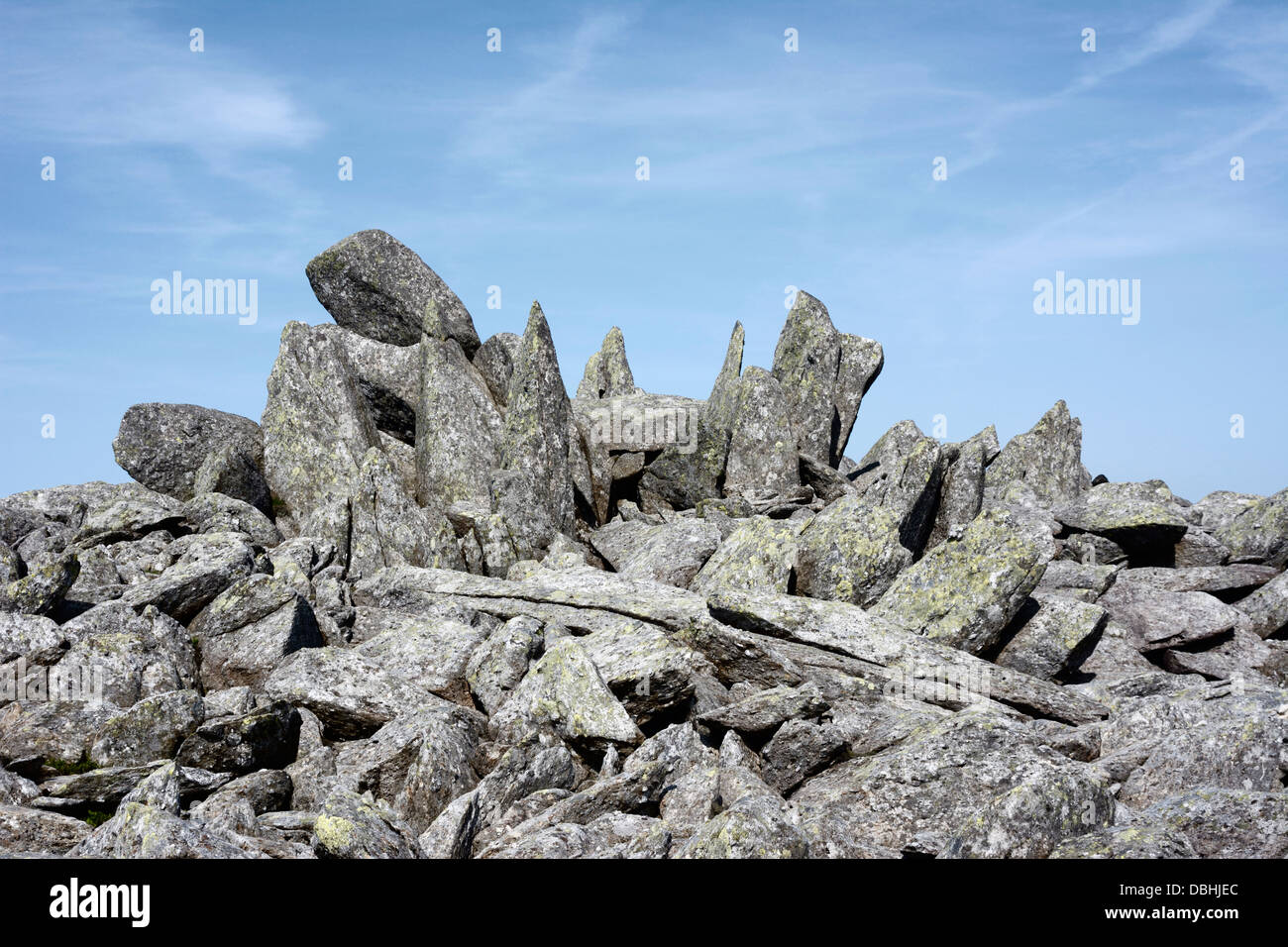 Welsh Major Rocks Rock formations on the Glyders in North Wales resembling an alien ...
