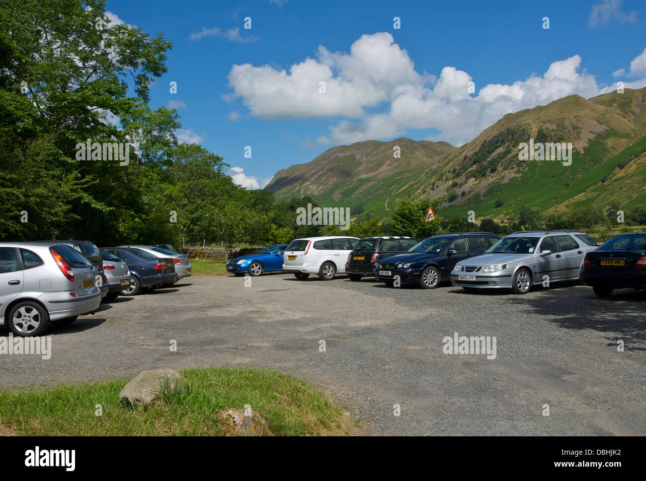 Car park at Cow Bridge, Near Hartsop, Lake District National Park