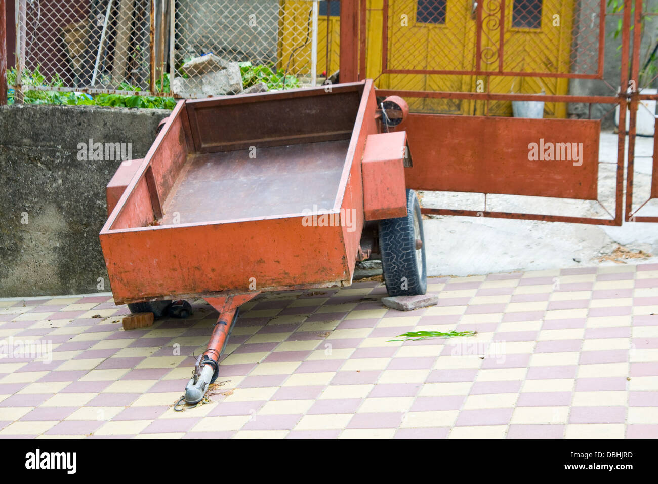 The old automobile trailer Stock Photo - Alamy