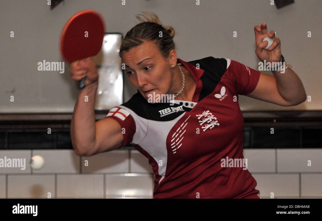 London, UK. 30th July 2013. Kelly Sibley (ENG). England Table Tennis