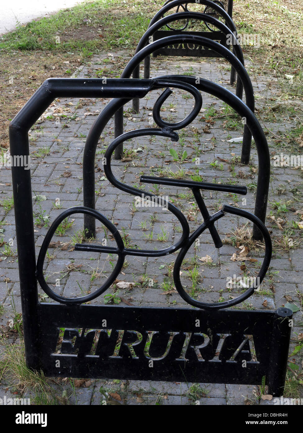Welcome to Etruria, a great place to visit the canal or park up your bike . Stoke on Trent , Staffordshire , England , GB Stock Photo
