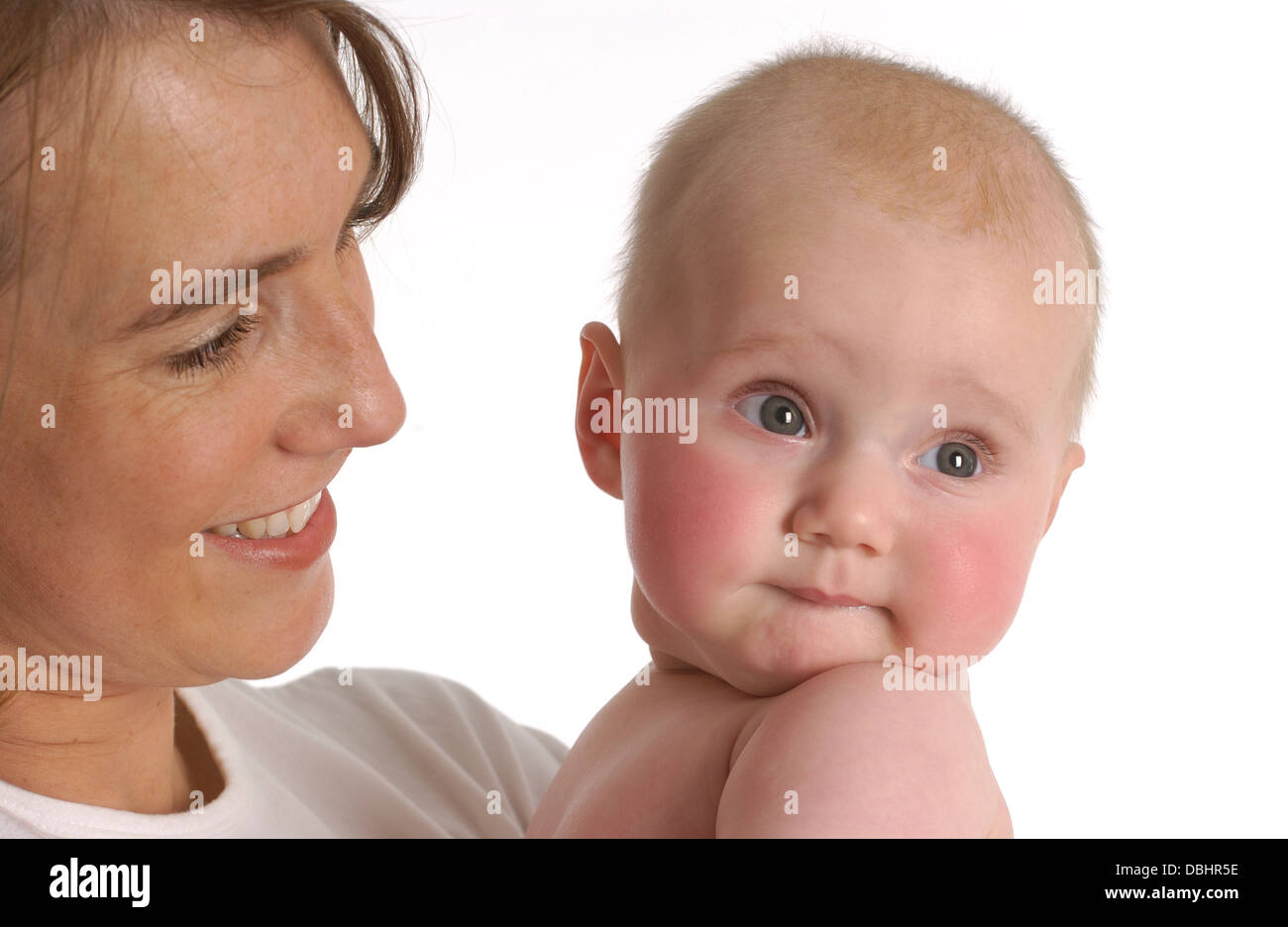 Portrait of Mother and baby Stock Photo Alamy