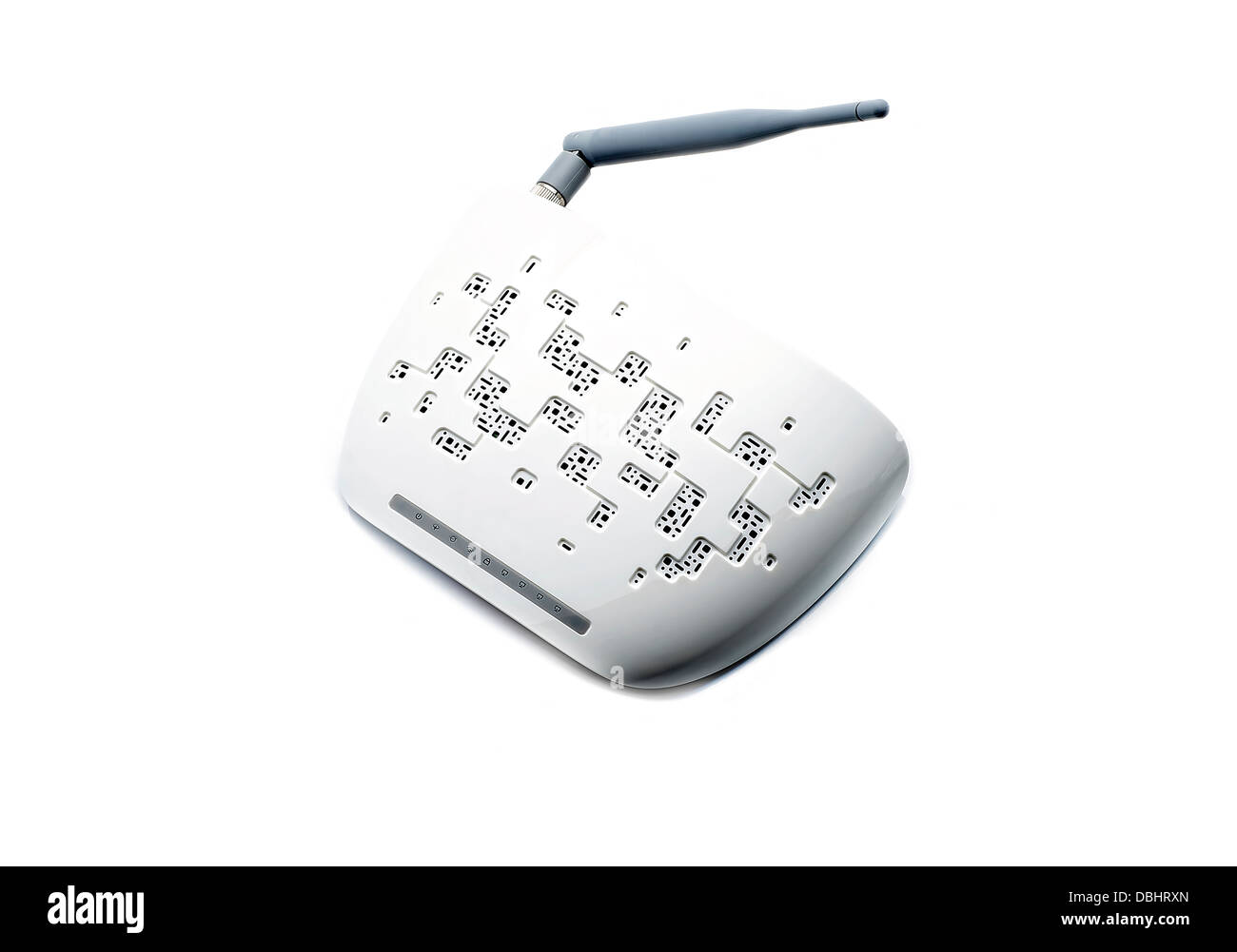 White router for wi-fi on a light background Stock Photo - Alamy