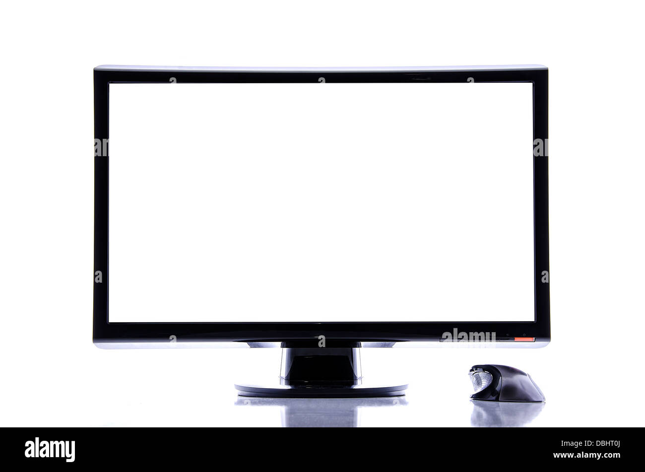 Desktop computer and mouse on white Stock Photo - Alamy
