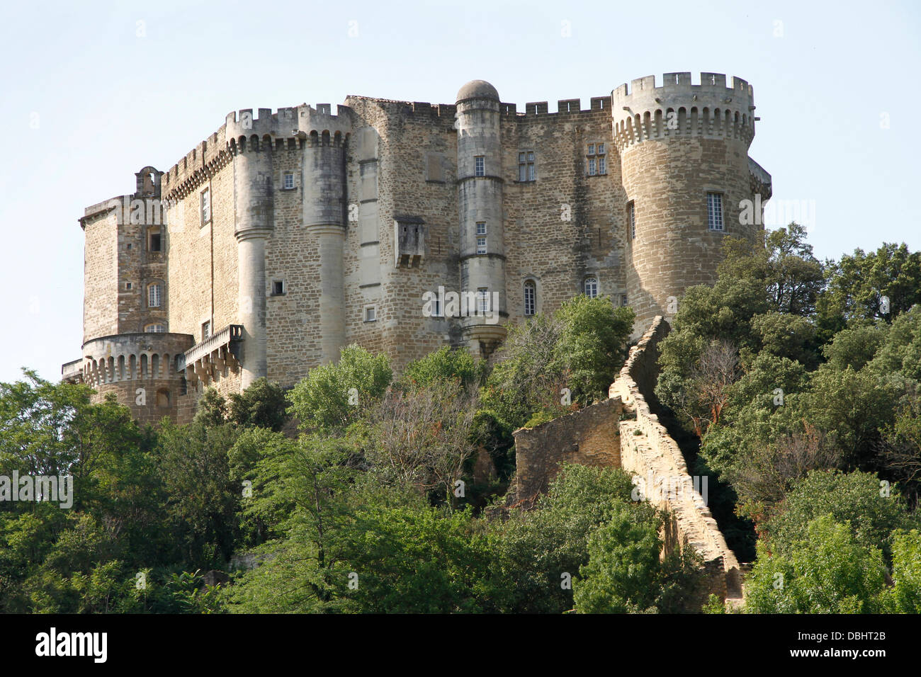 Castle at Suze-la-Rousse Provence France. This houses the Universite du Vin. Stock Photo