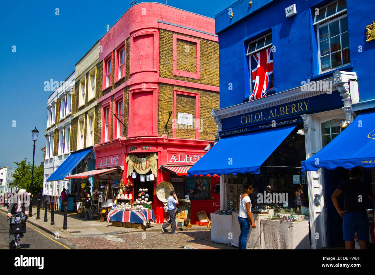 Portobello road shop, home to the worlds largest antiques market in
