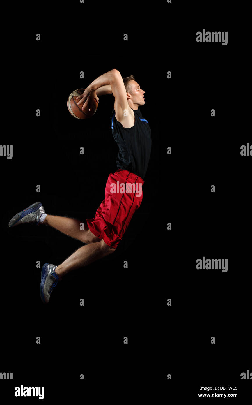 Basketball player with a ball Stock Photo Alamy