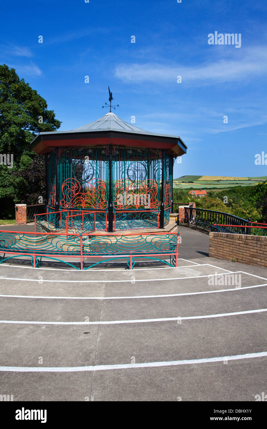 The Bandstand in valley Gardens Saltburn by the Sea Redcar and Cleveland England Stock Photo