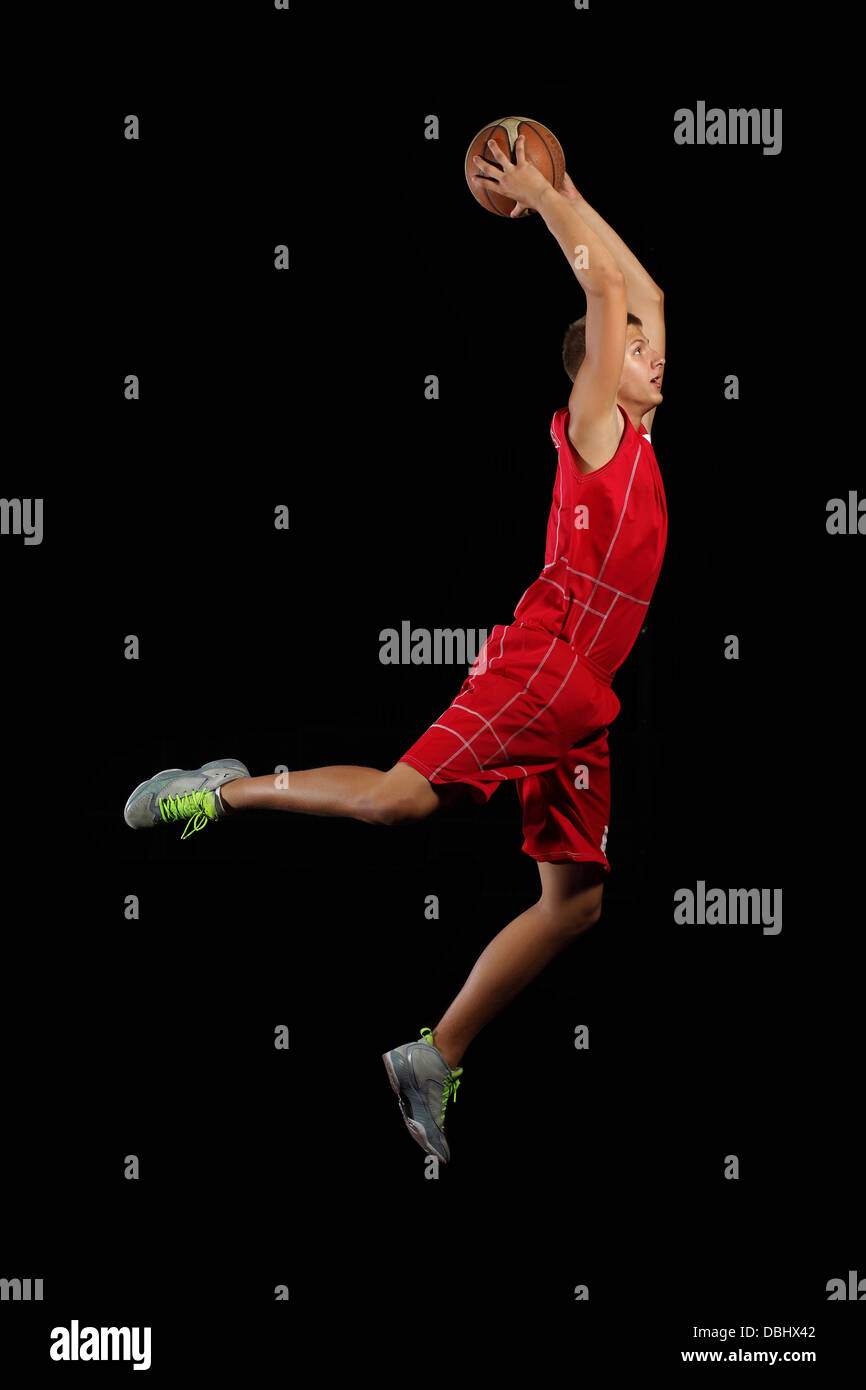 Basketball player with a ball Stock Photo Alamy