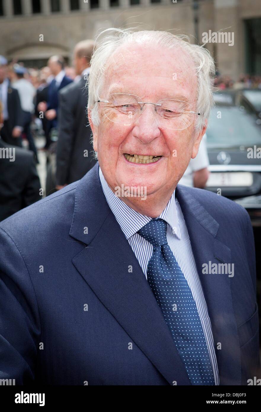 Brussels, Belgium. 31st July, 2013. King Albert of Belgium attends the mass to commemorate the death of King Baudouin 20 years ago at the Cathedral in Brussels, Belgium, 31 July 2013. Photo: Patrick van Katwijk/dpa/Alamy Live News Stock Photo