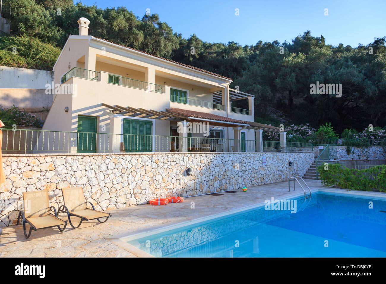 Villa Maria in Sinies Corfu Stock Photo