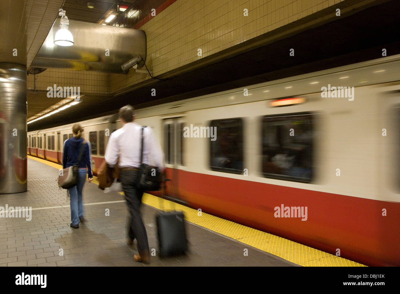 New England: Boston subway or 'T' Stock Photo