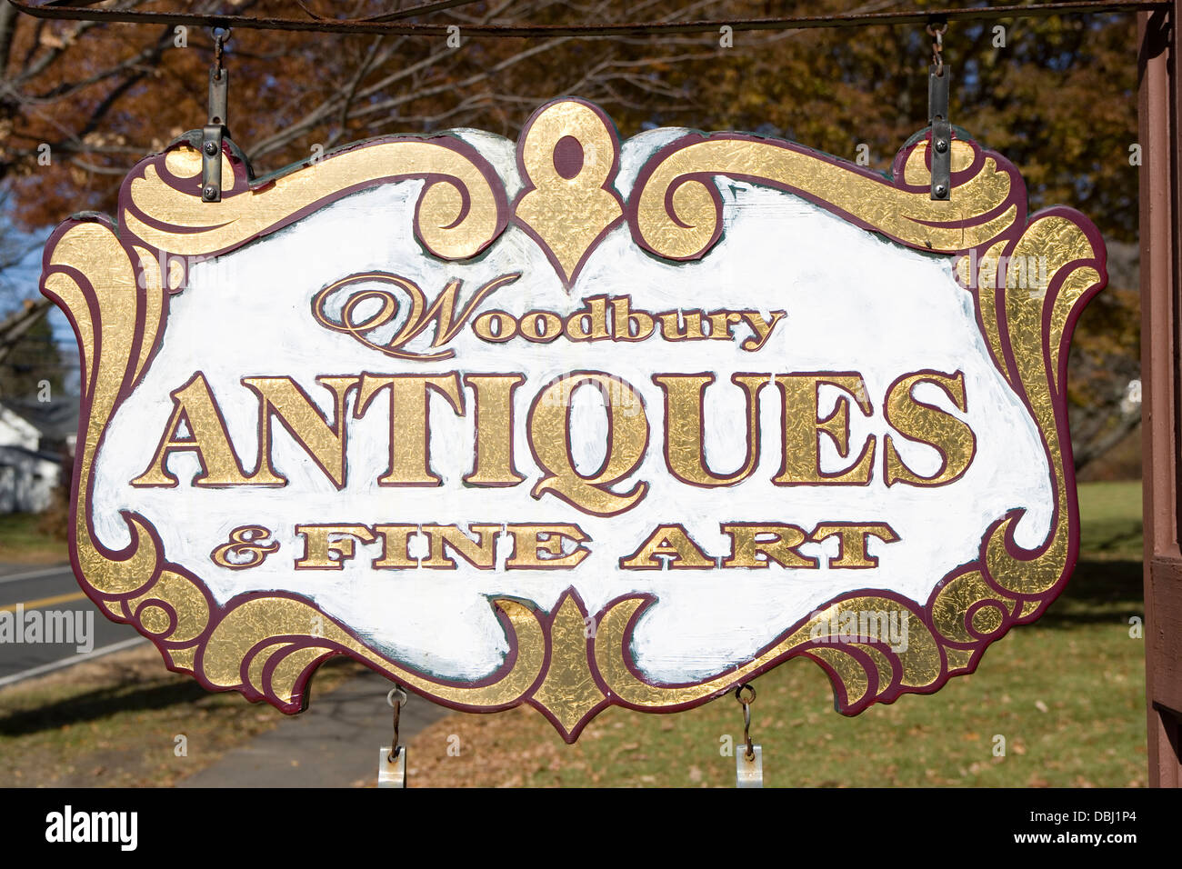 Litchfield Hills / Woodbury antique shops Stock Photo Alamy