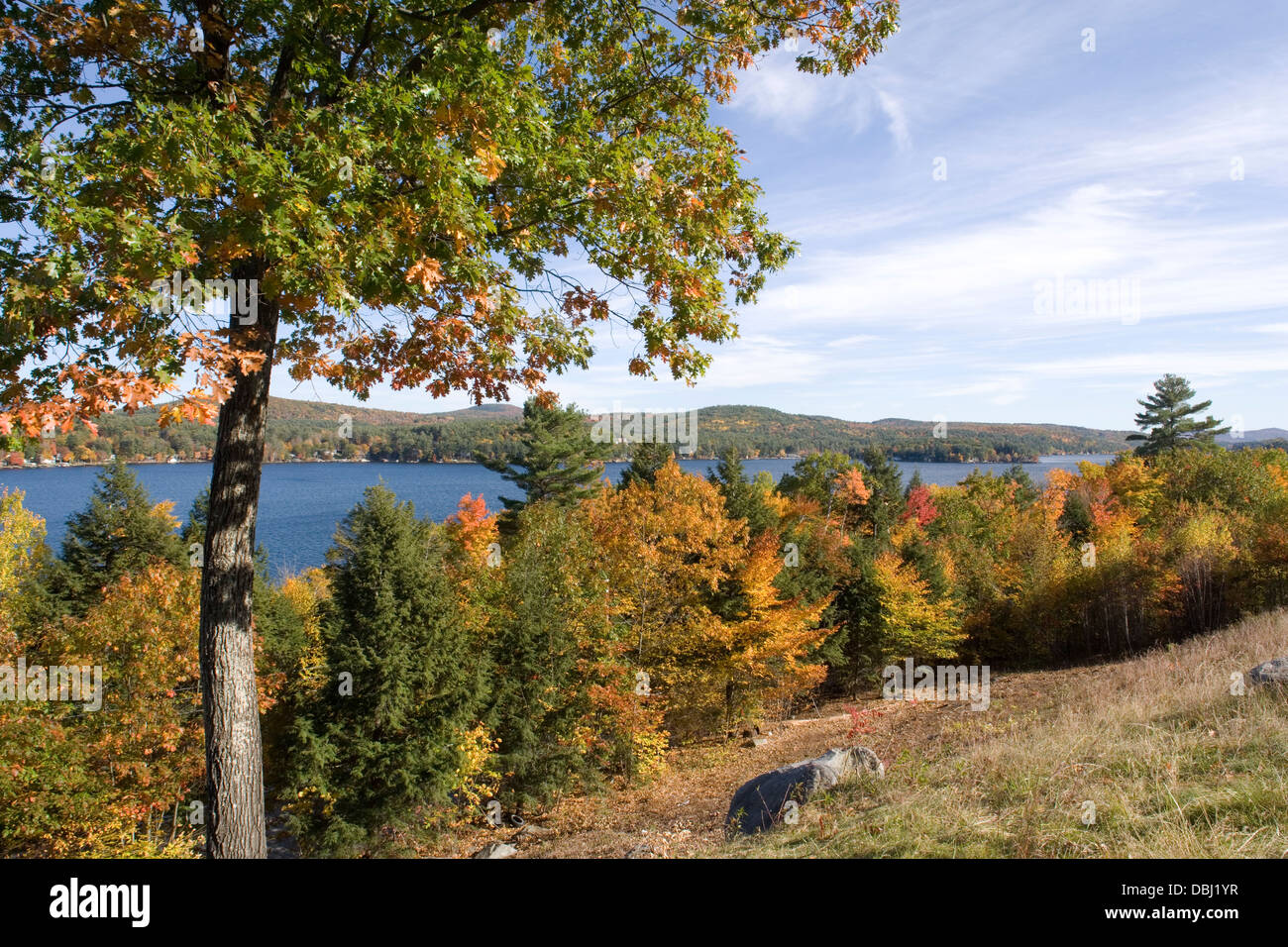 Lake Winnipesaukee view from south end nr. Gunstock Mtn Stock Photo