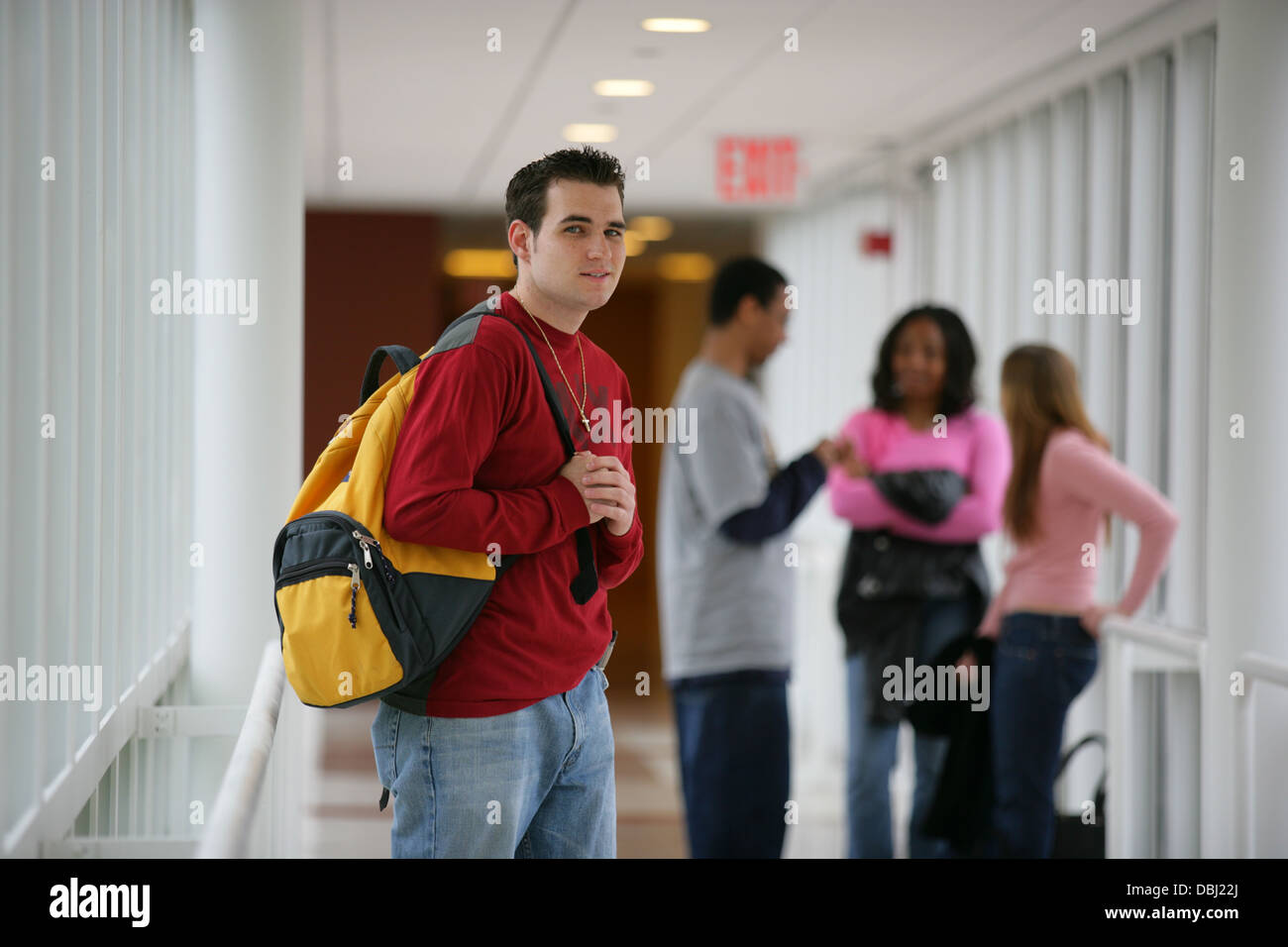 College students at New York University Stock Photo