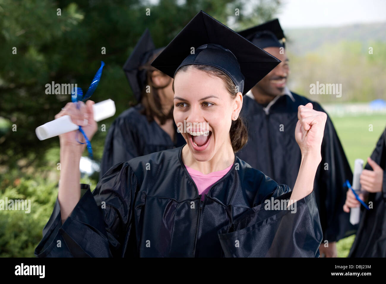 Student graduation celebrations Stock Photo