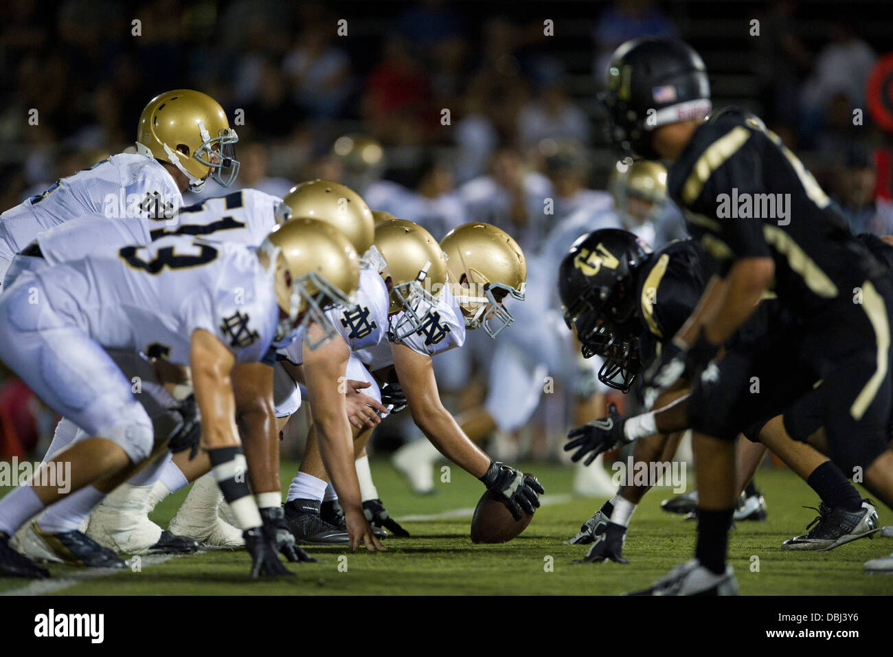 High school football game Stock Photo