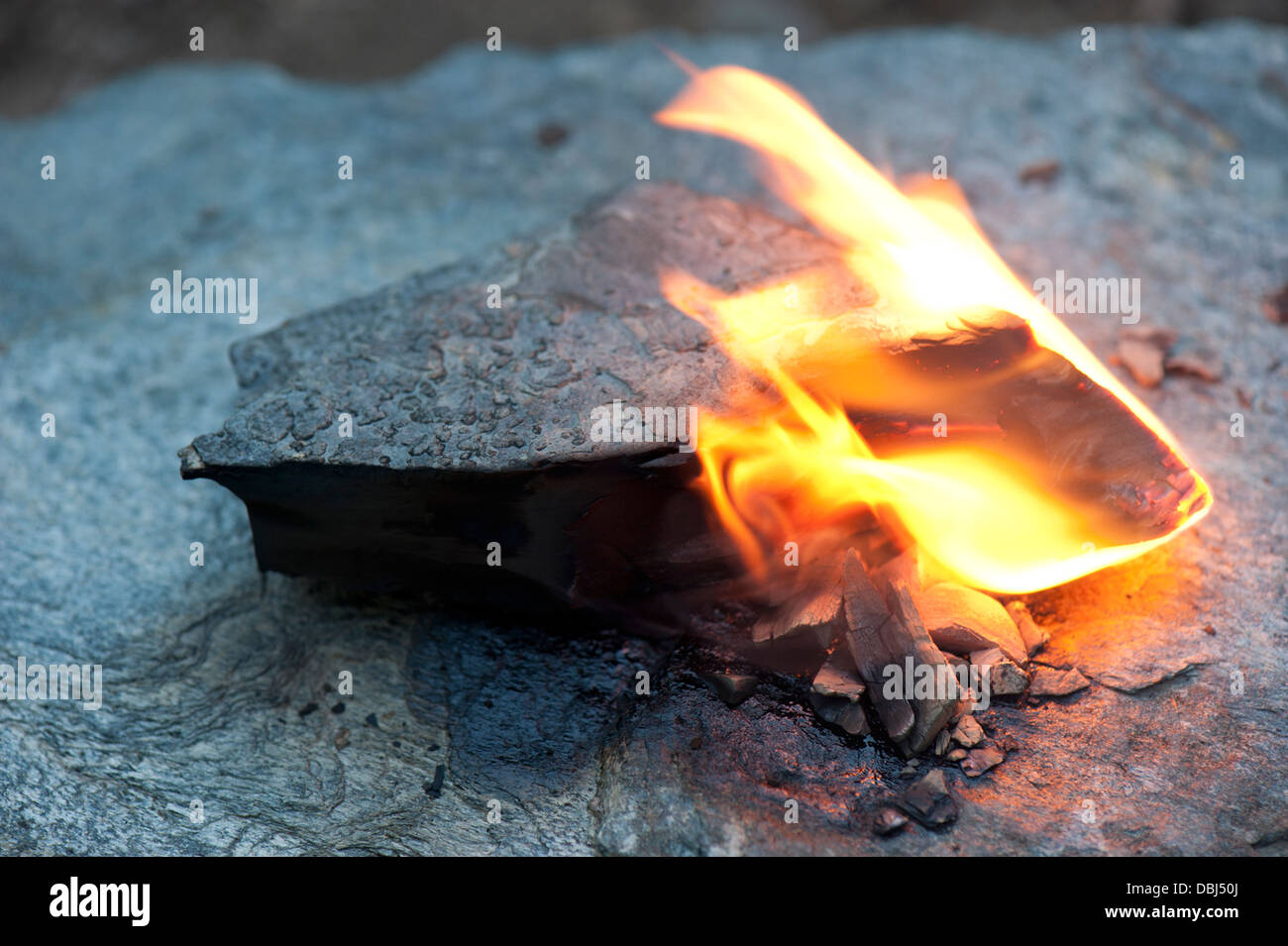 Burning oil shale, CO Stock Photo Alamy