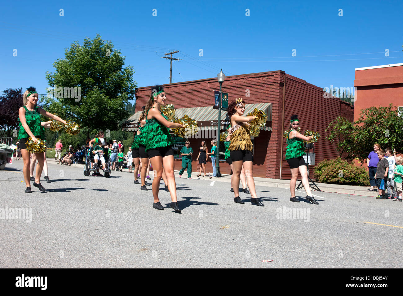 Dances in a parade. Stock Photo
