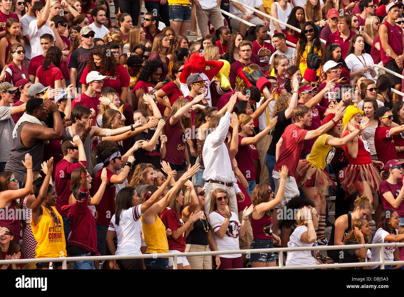 Florida State University student crowd Stock Photo