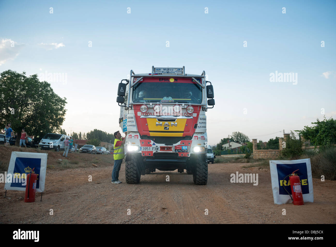 Baja Aragon Truck in Fridays prologue start Stock Photo