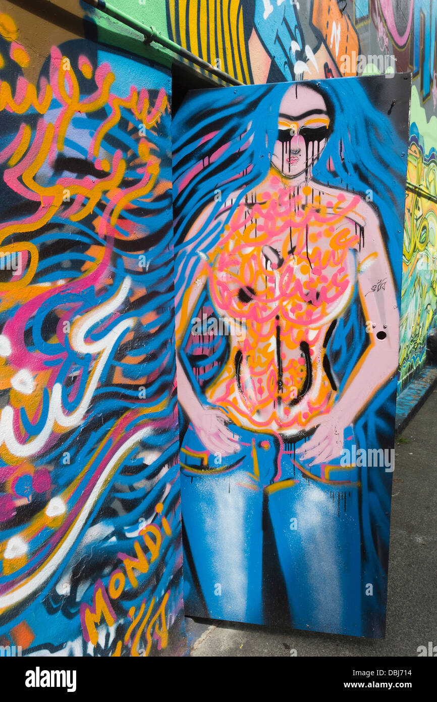 Graffiti off Brick Lane, London, England Stock Photo Alamy