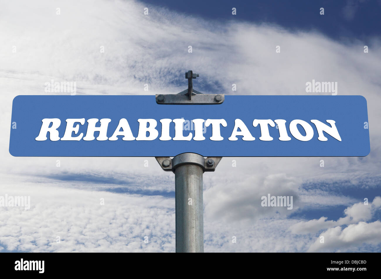 Rehabilitation road sign Stock Photo